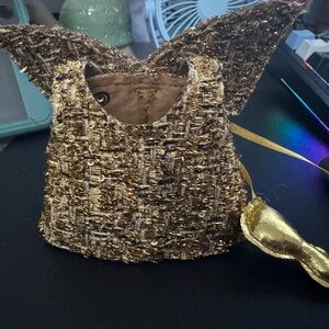 Labubu Gold Tweed Wings of Fortune Dress